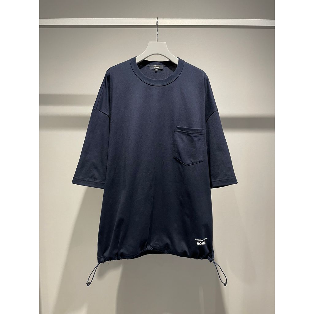 COMME des GARCONS HOMME コットン天竺 スピンドル LOGO TEE（NAVY）