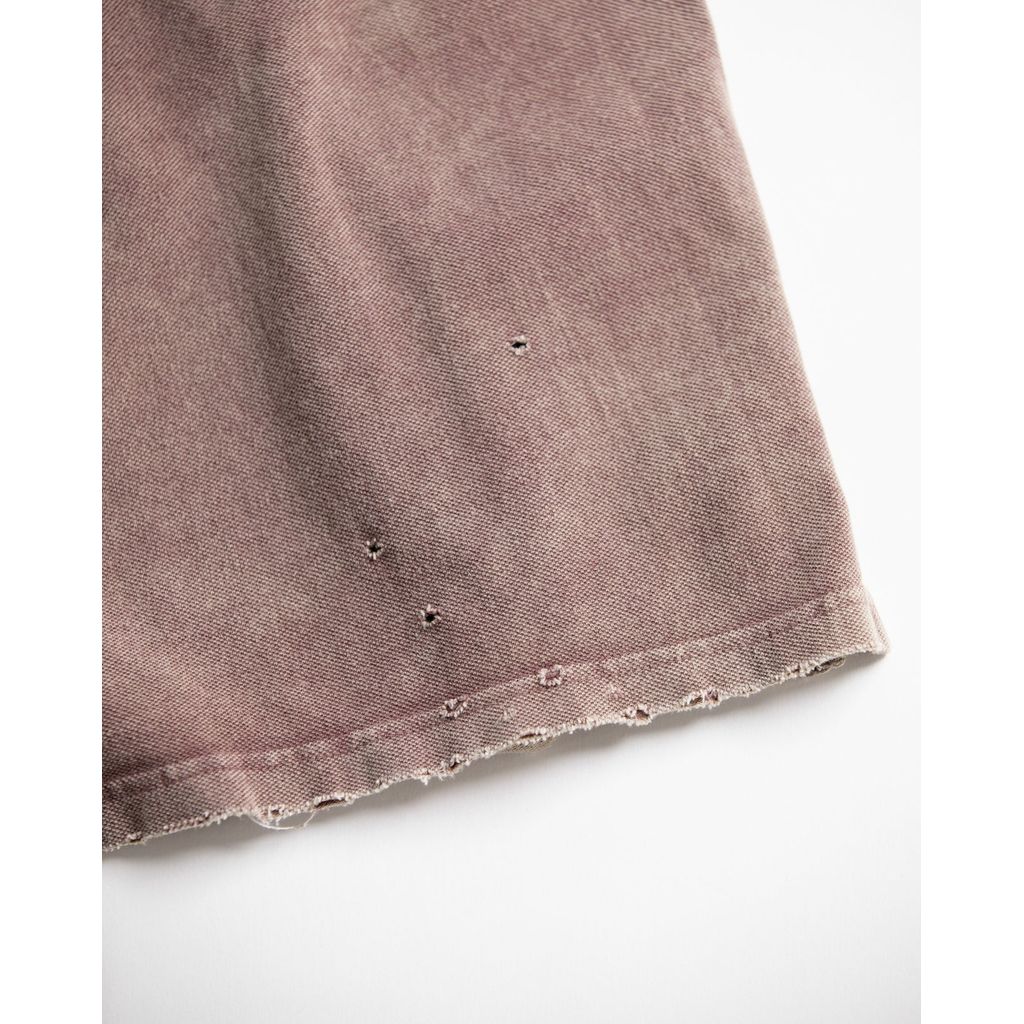 ANACHRONORM MOSS STITCH DAMAGED POCKET S/S T-S