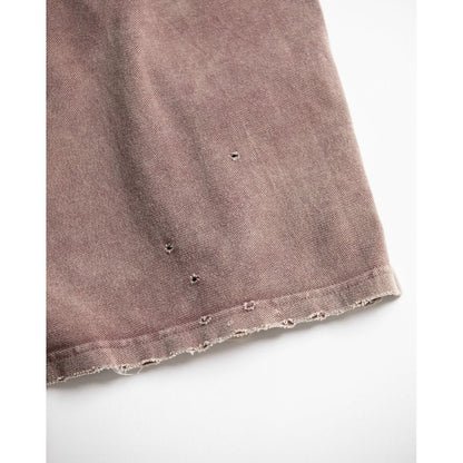 ANACHRONORM MOSS STITCH DAMAGED POCKET S/S T-S