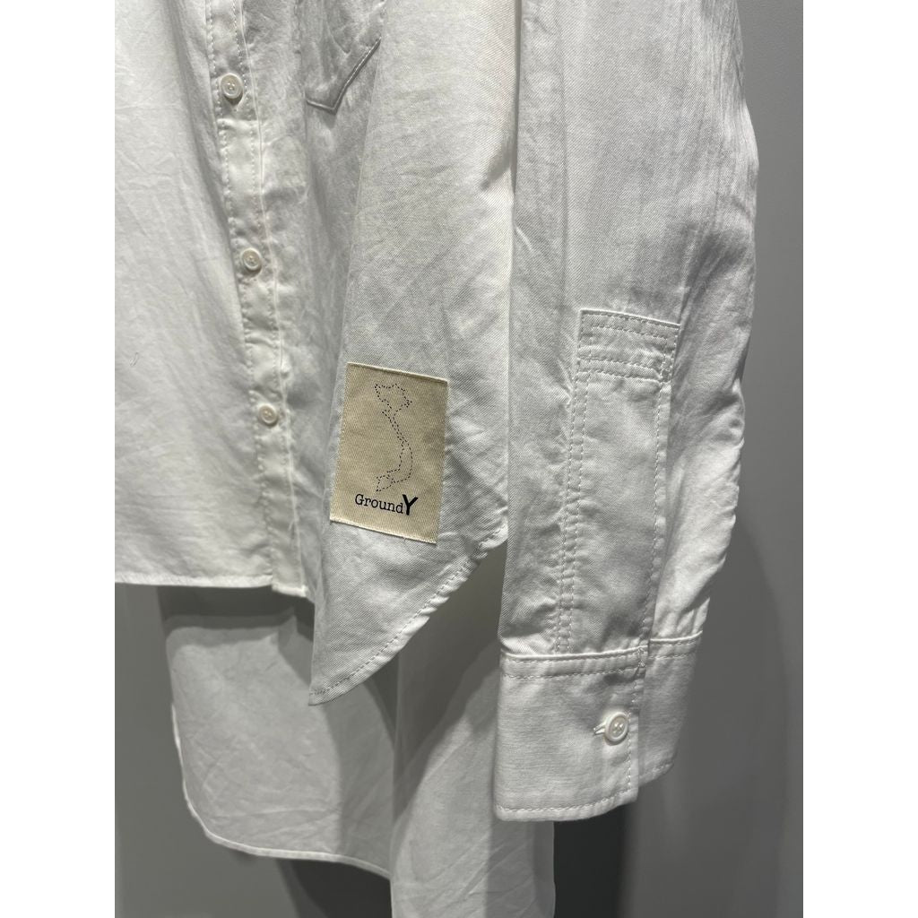 Ground Y LIGHT COTTON TWILLL WASH ONC TIGHT SHIRT