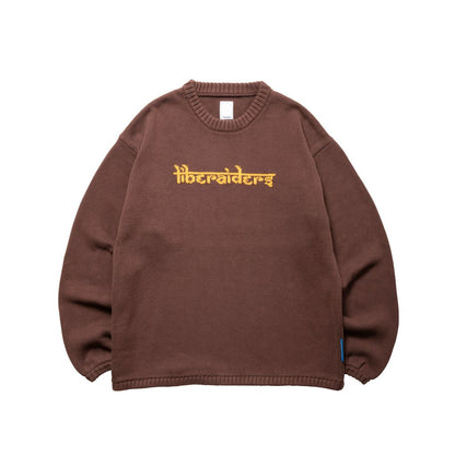 Liberaiders  WOVEN LOGO KNIT SWEATER 774012503