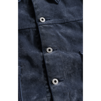 FDMTL FA26JK54U FLOCK LEATHER JACKET 3YR WASH