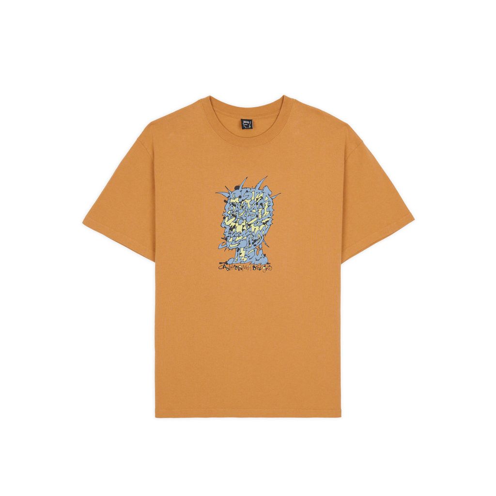BRAIN DEAD  Scrambled Head T-shirt - Cumin