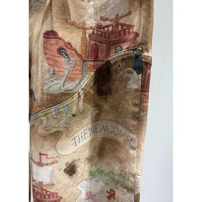 FAF NEW COMMUNE DART BAGGY DENIM (Print)