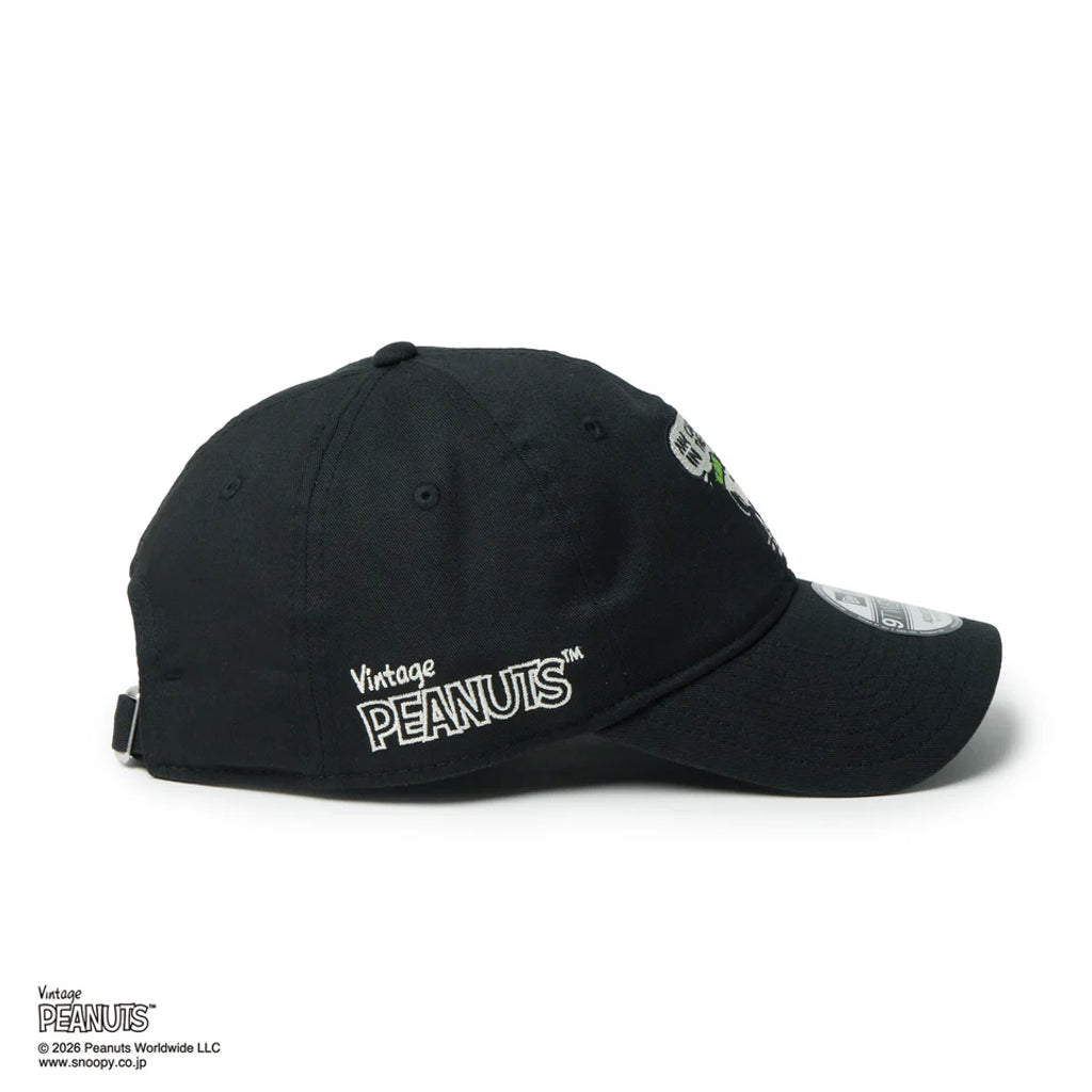 NEW ERA 9TWENTY Vintage PEANUTS ピーナッツ GOLF スヌーピー ウッドストック ブラック 14865329