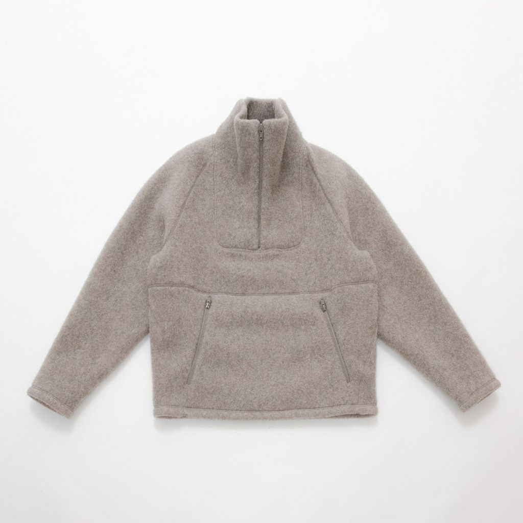 YAECA Natural Wool Fleece Pullover