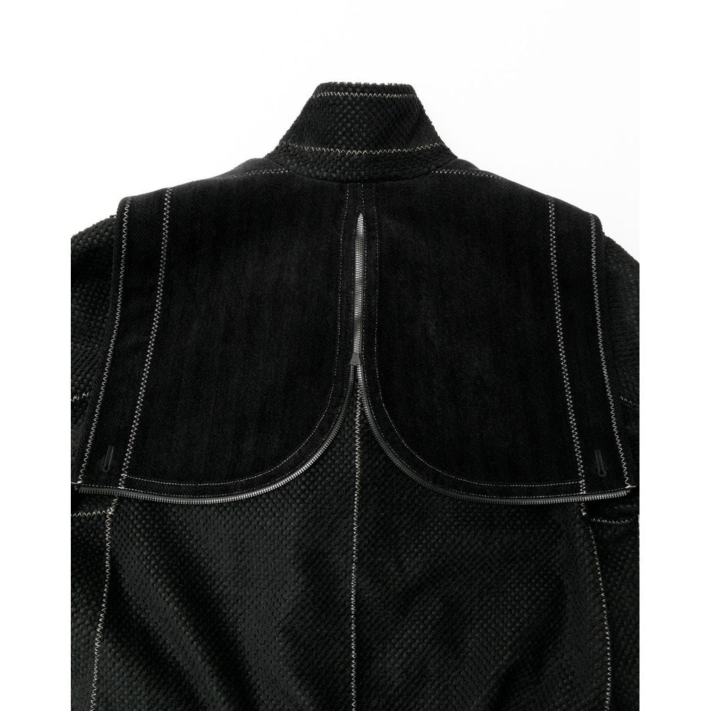 beautiful people coinside reversible herringbone bonding coat