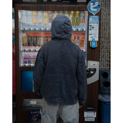 ANACHRONORM  FADED SULFUR DYED LINEN UTILITY JACKET