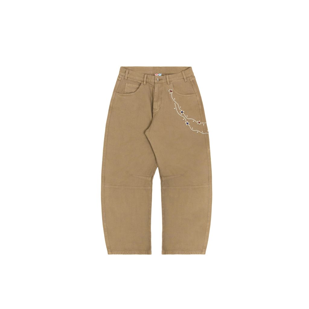 VANDY THE PINK Cotton Twill Stud Pants