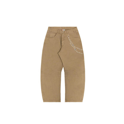 VANDY THE PINK Cotton Twill Stud Pants