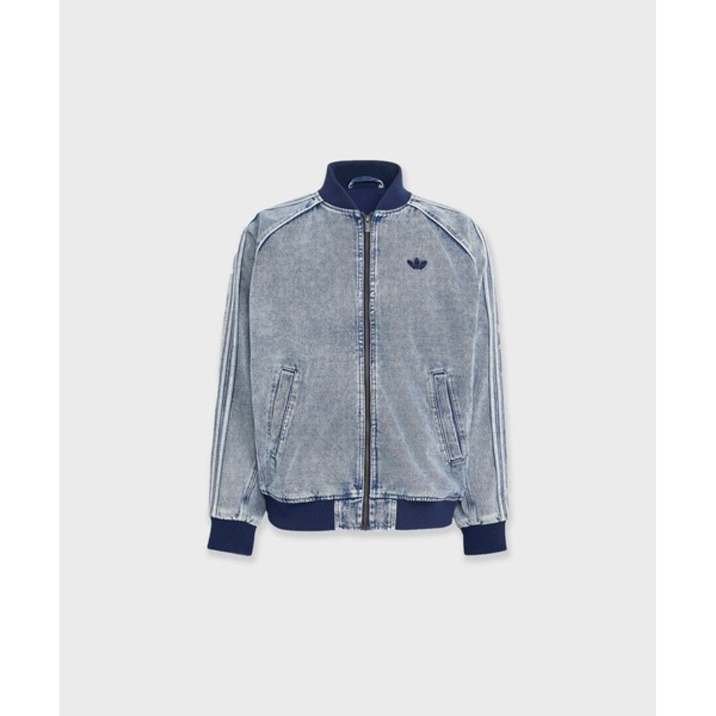 adidas Originals メンズ スリーストライプス トラックトップ（ジャージ）　ライトデニム　