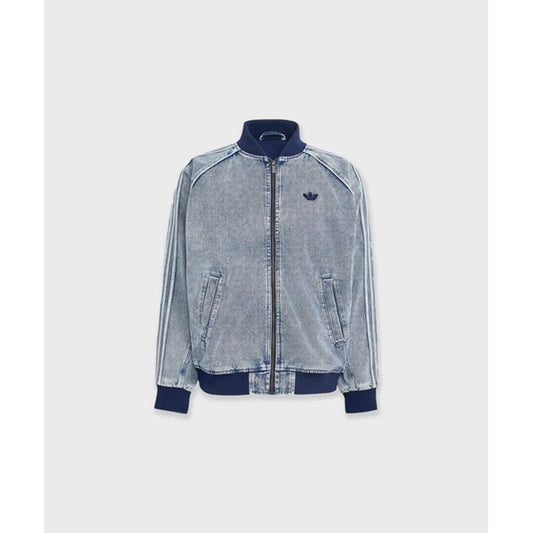 adidas Originals メンズ スリーストライプス トラックトップ（ジャージ）　ライトデニム　