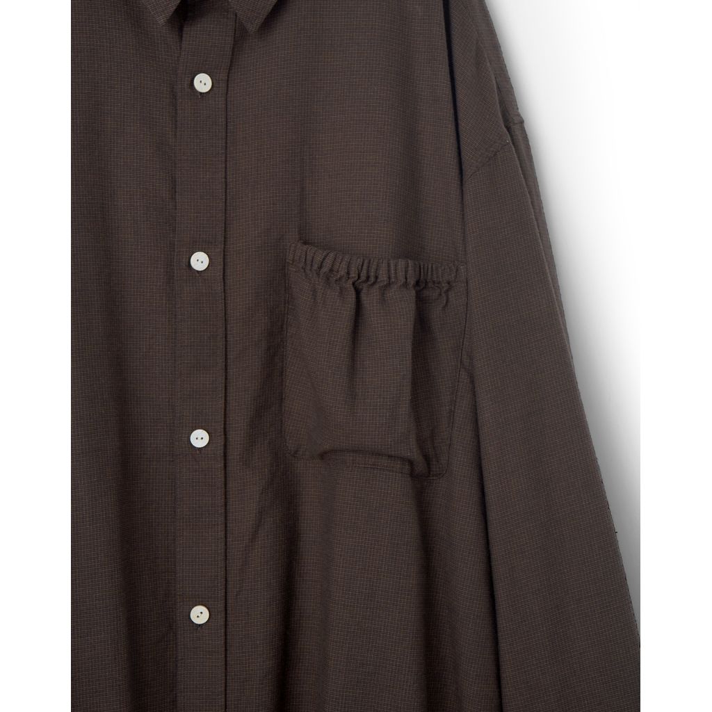 refomed WRIST PATCH WIDE SHIRT "CHECK"
