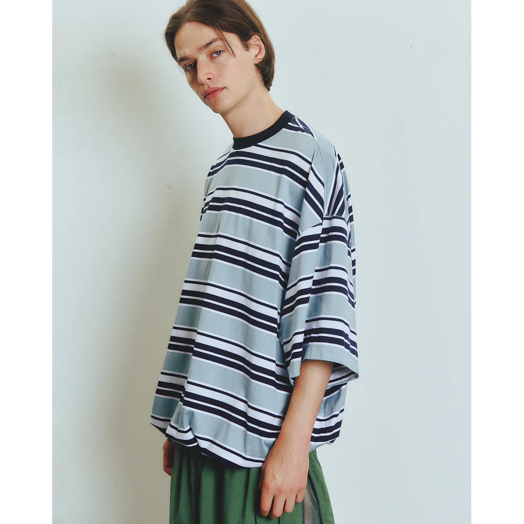 is-ness BALLOON BORDER T-SHIRT
