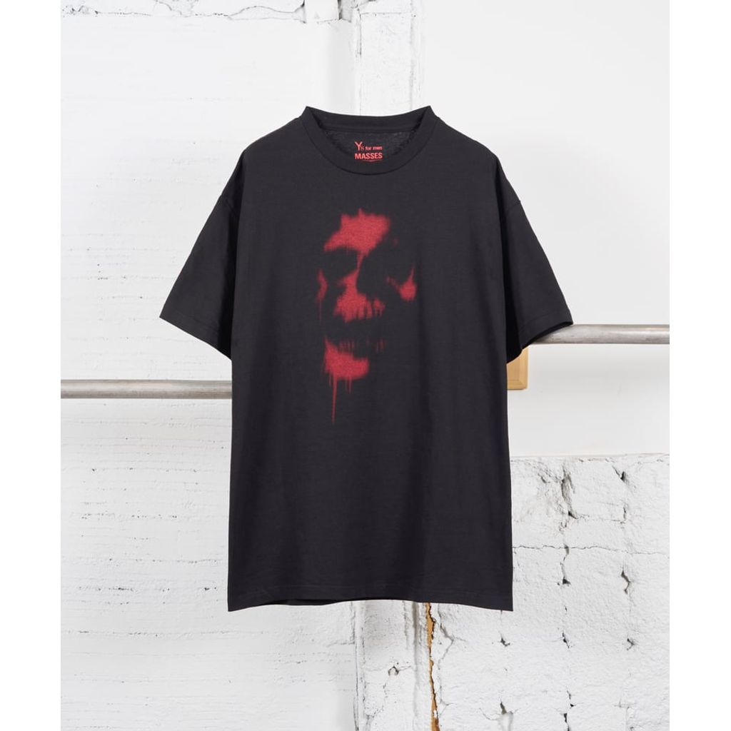 Y's for men × masses ROUND NECK SHORT SLEEVE T A