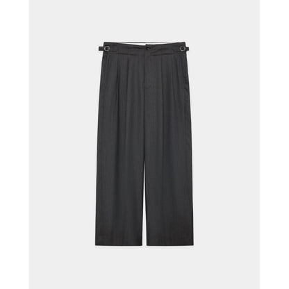 marka 2/60 Wool Tropical Melange / Double Pleated Military Trousers