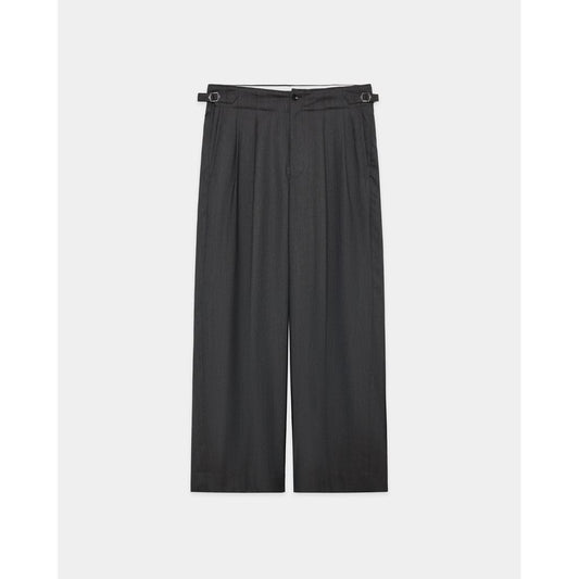 marka 2/60 Wool Tropical Melange / Double Pleated Military Trousers
