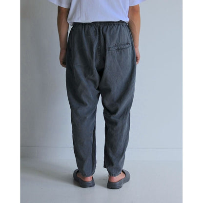 ANACHRONORM PIGMENT DYED LINEN TAPERED EASY PANTS