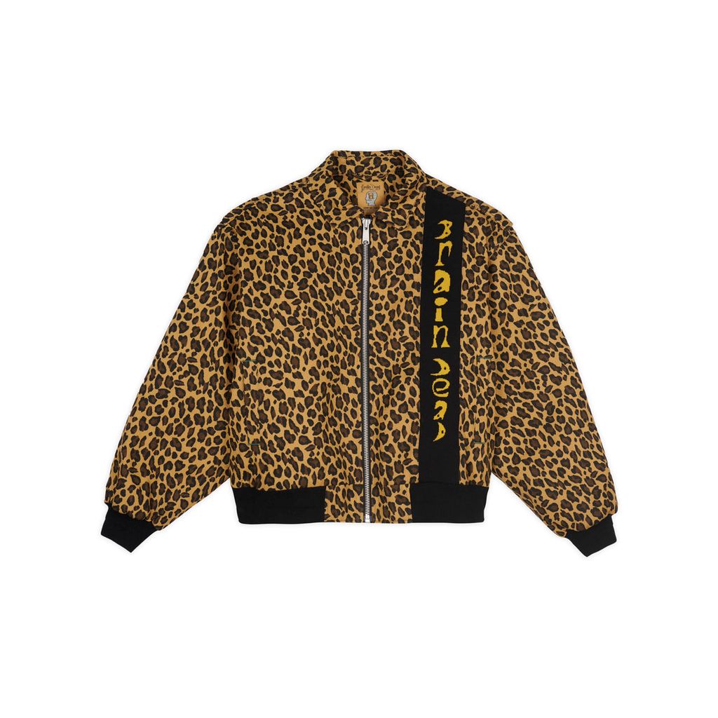 BRAIN DEAD  Twill Flight Jacket - Leopard
