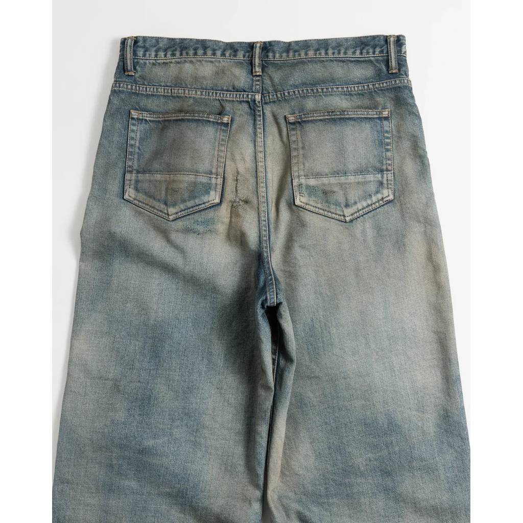 ANACHRONORM REMAKED WIDE 5P DENIM PANTS LIGHT INDIGO