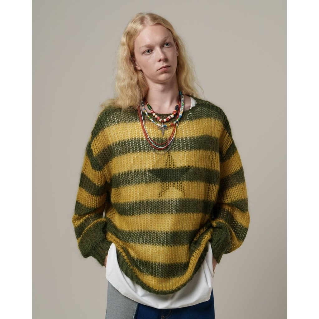 AMBERGLEAM Mesh Mohair knit