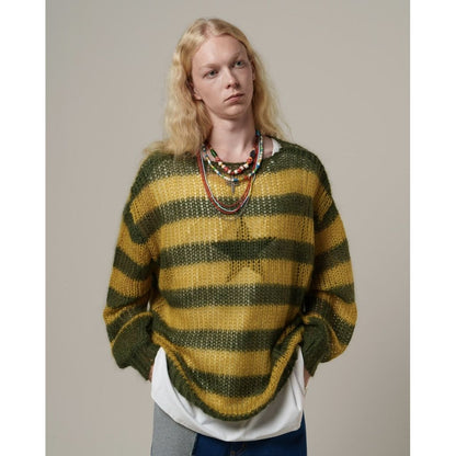AMBERGLEAM Mesh Mohair knit