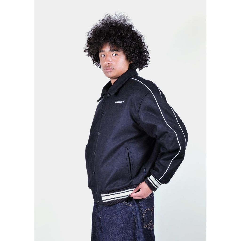 APPLEBUM COLLARED MELTON STADIUM JACKET / 2520604