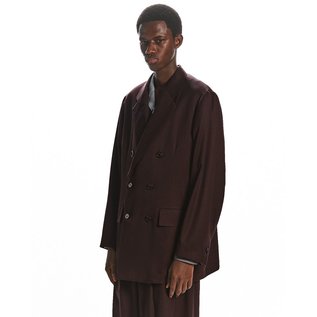 MARKAWARE  SUPER 160's WOOL GABARDINE DOUBLE BREASTED COMFORT JACKET