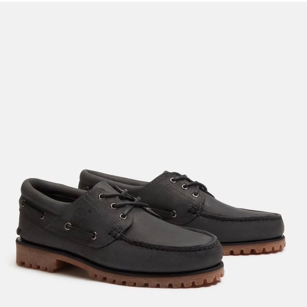Timberland スリーアイ(3eye) ラグ ハンドソーン ボート シューズ メンズ (ダークグレー）