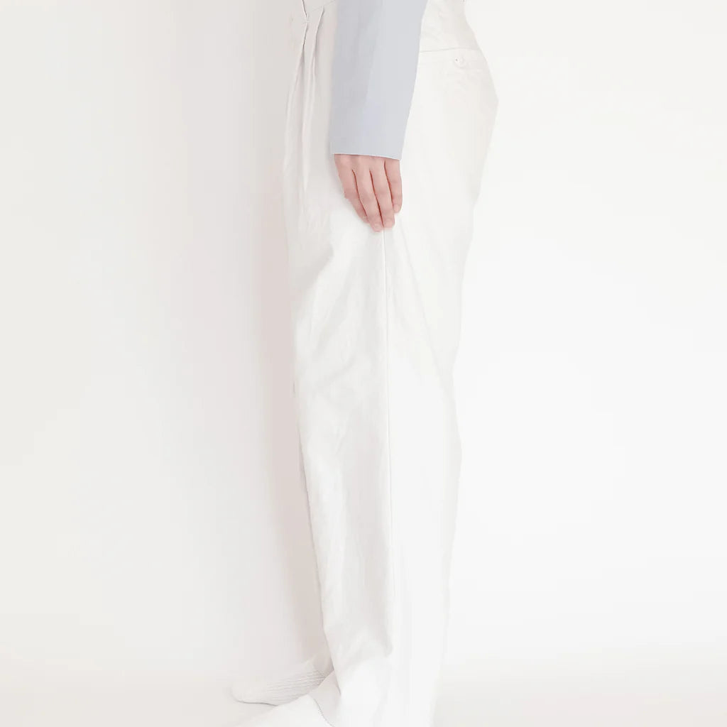 YAECA Chino Cloth Trousers Two Tuck Straight