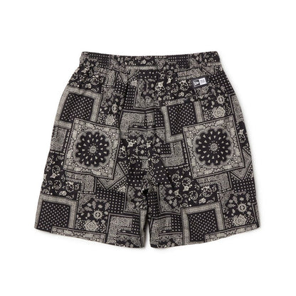 NEW ERA  ウーブン ショートパンツ Floral Paisley ブラック