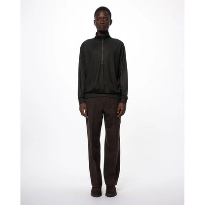 marka  Super 100s Washable Wool Jersey / Half-Zip Stand