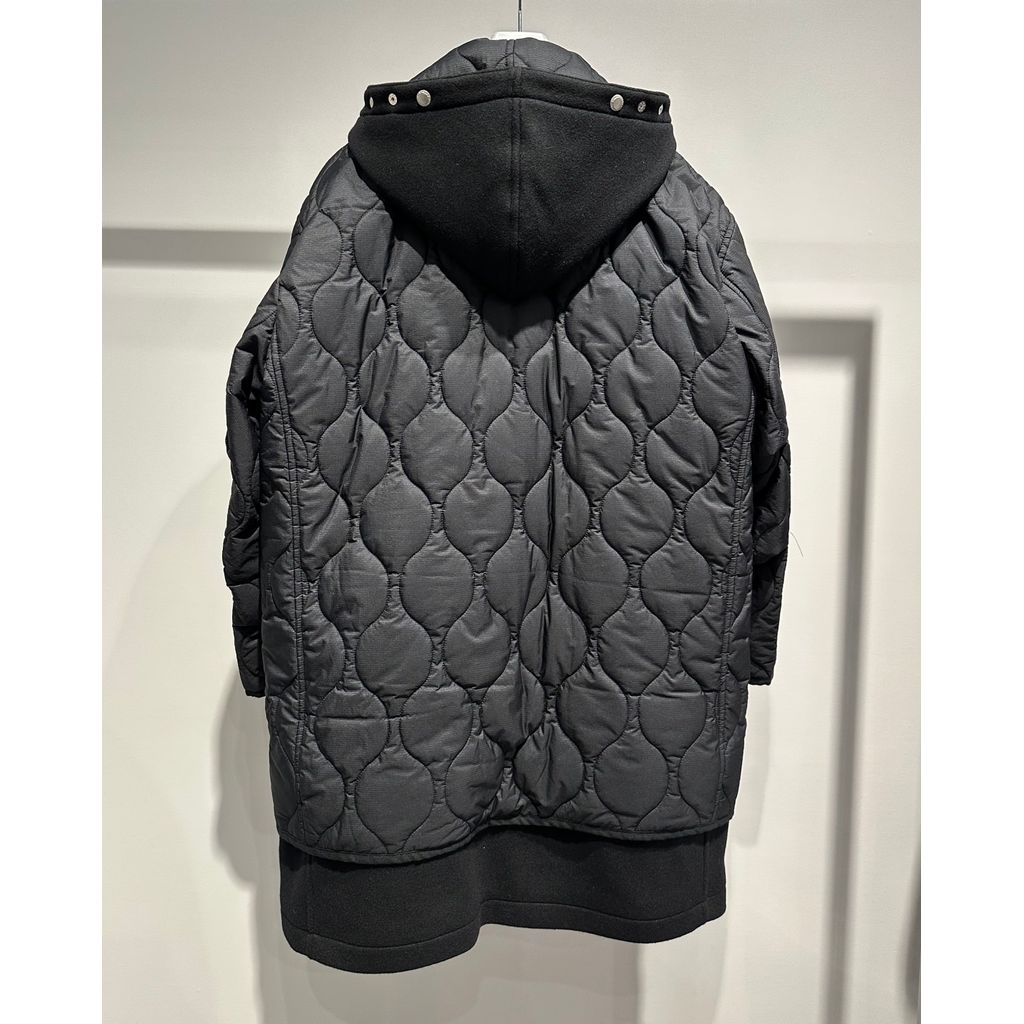 COMME des GARCONS HOMME WOOL MELTON × NYLON QUILTING DUFFLE COAT
