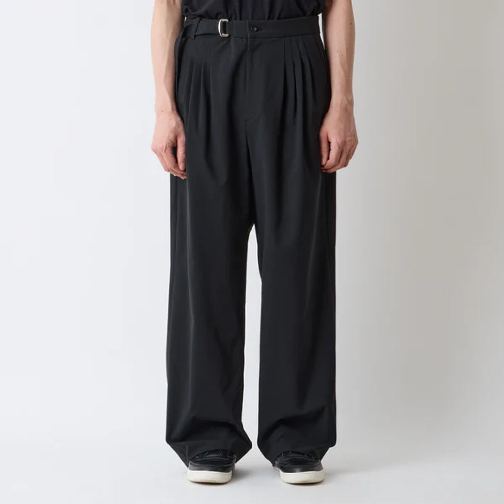 White Mountaineering SOLOTEX 4 TUCK WIDE PANTS