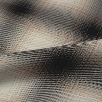 APPLEBUM OMBRE CHECK L/S ALOHA SHIRT [WHITE/BLACK] / 2420204