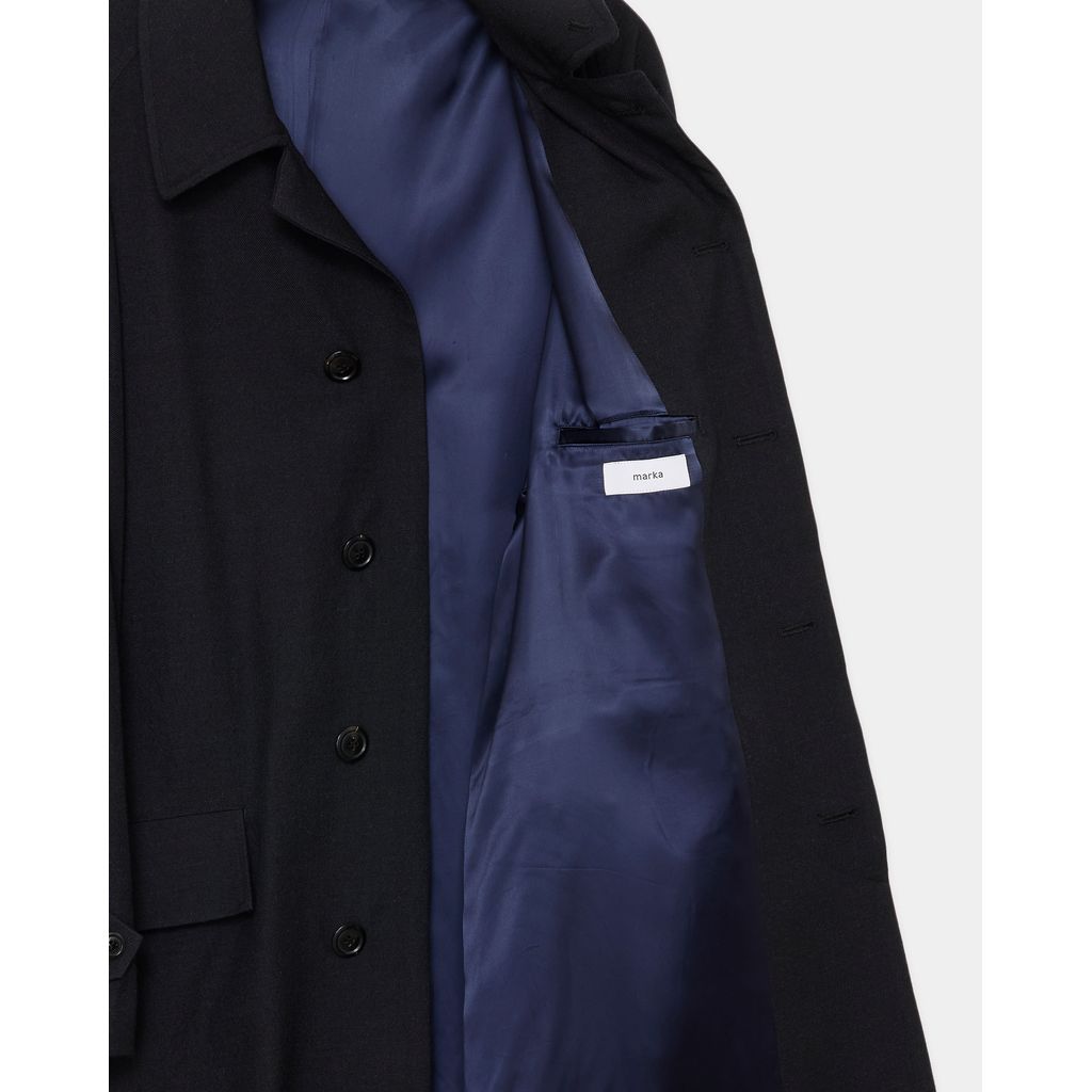 marka Tumbled Wool Serge Raglan Sleeve Coat
