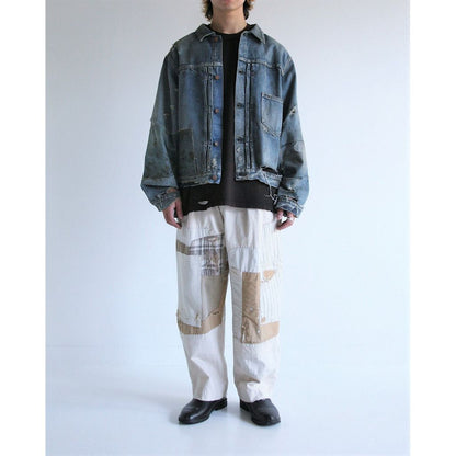 ANACHRONORM  AN290 HARD REMAKED FRONT TUCK DENIM JACKET INDIGO