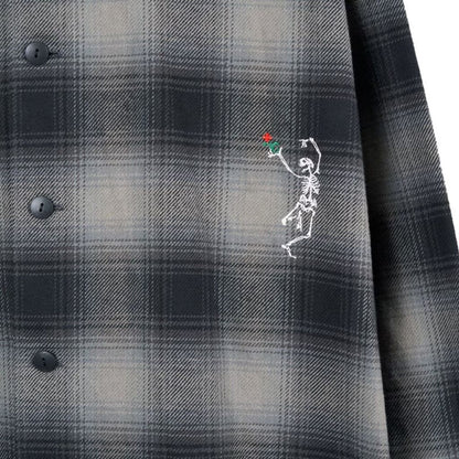 beauty:beast Ombre Check SUPER LONG SHIRT JKT (GRAY CKECK)