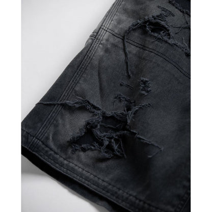 ANACHRONORM DOUBLE KNEE DAMAGED PAINTER SHORT PANTS