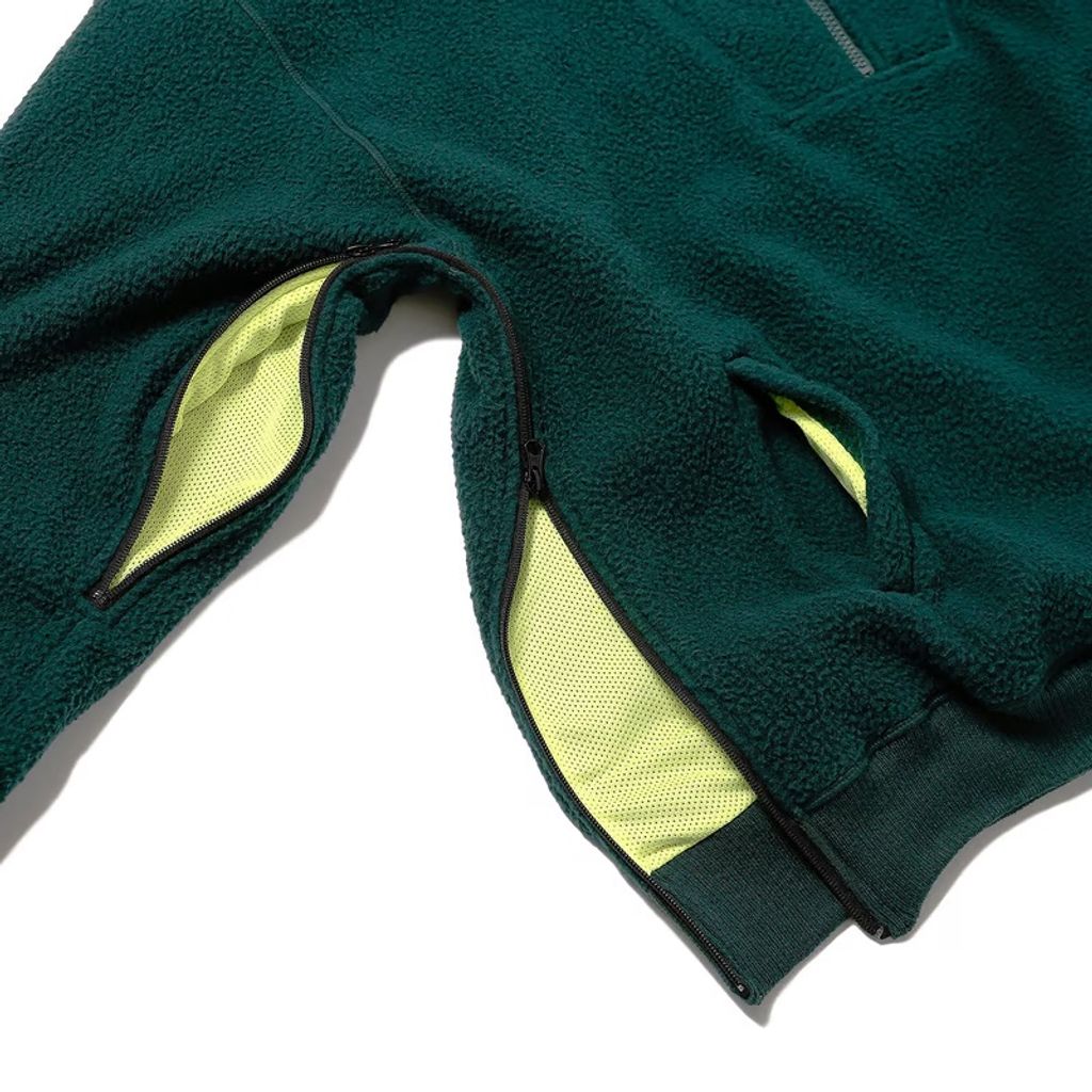 HOMBRE NINO VENTILATION BOA FLEECE HALF ZIP D.GREEN