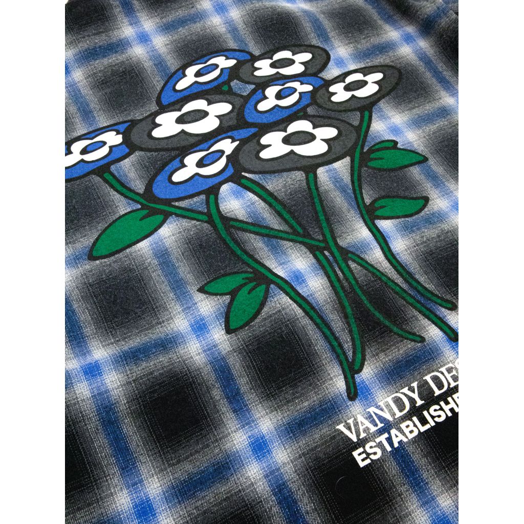 VANDY THE PINK BRUSHED FLANNEL SHIRT（BLUE）