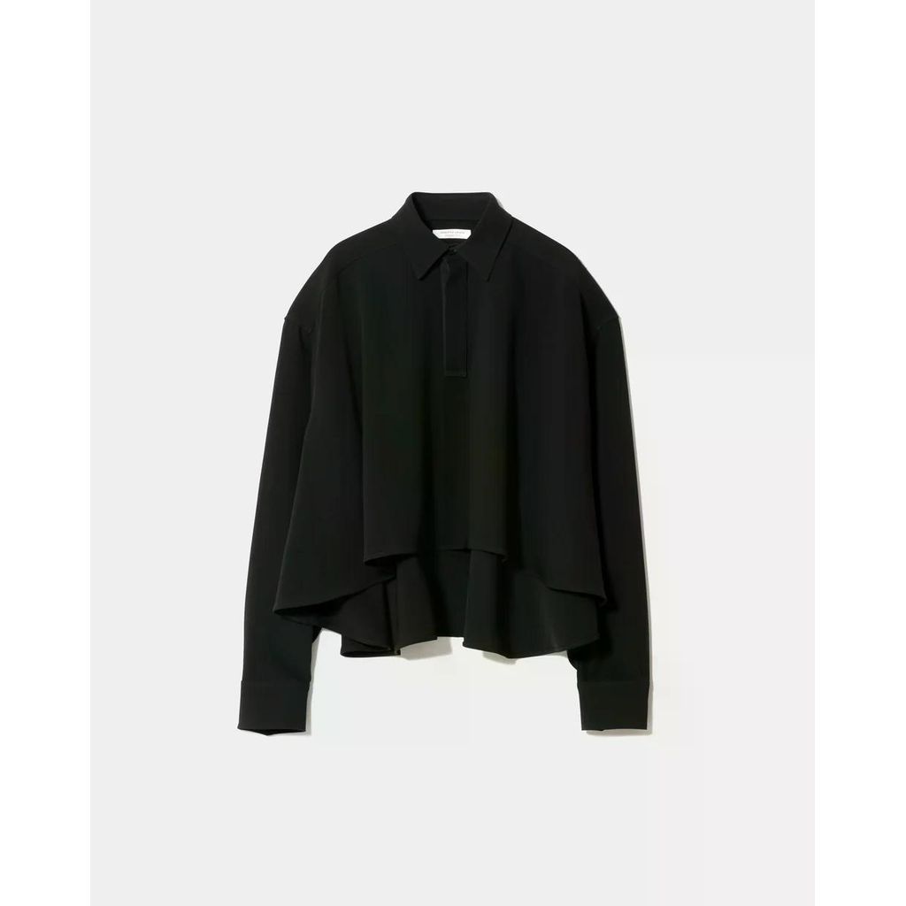 beautiful people triacetate double cloth tailcoat shirt