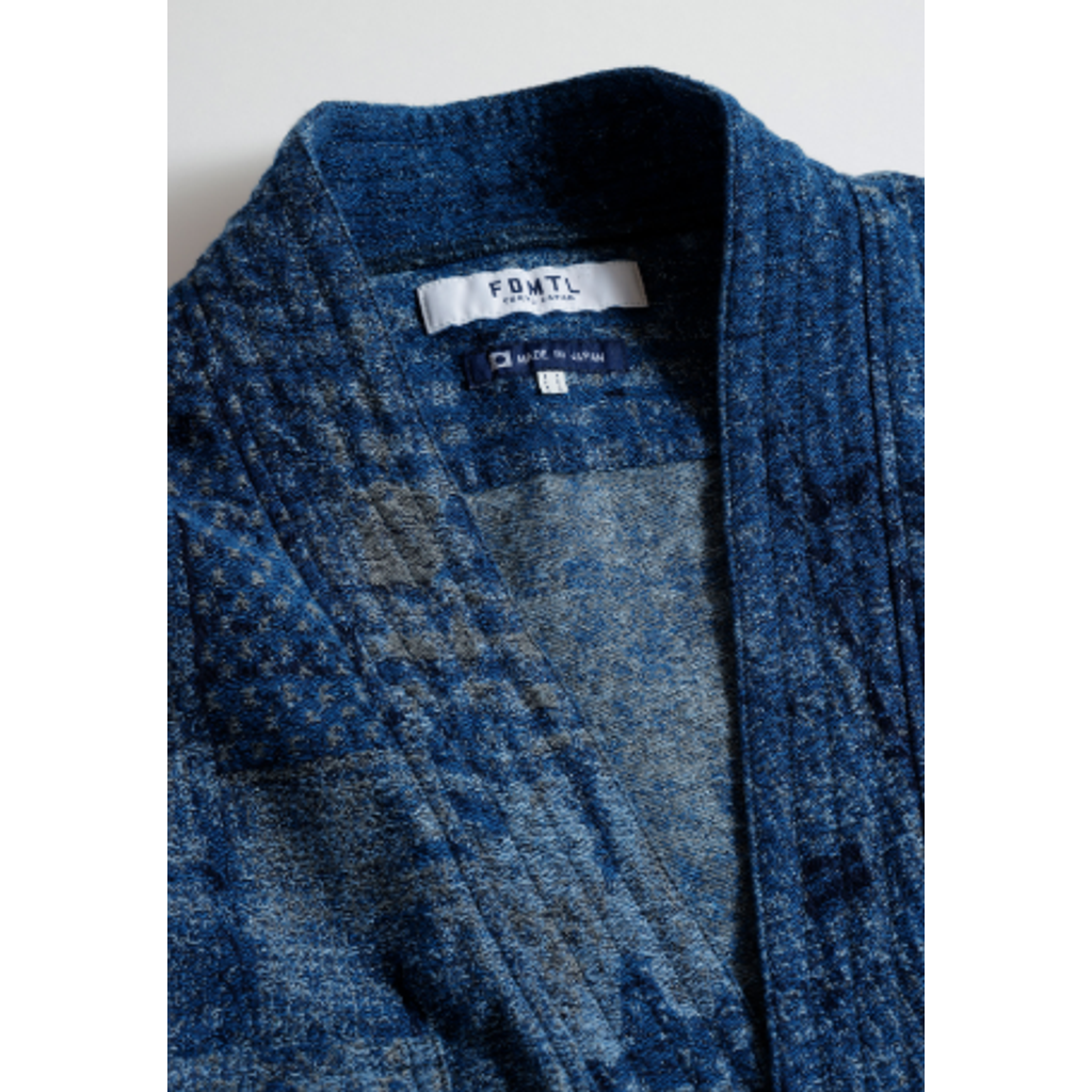 FDMTL BORO JAQUARD HAORI SHIRT RINSE