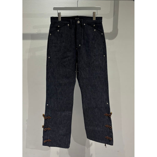 FAF NEWCOMMUNE Wide Leg Denim Pants Rigid