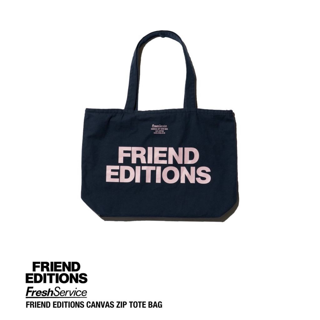 FreshService × FRIEND EDITIONS "FRIEND EDITIONS CANVAS ZIP TOTE BAG"