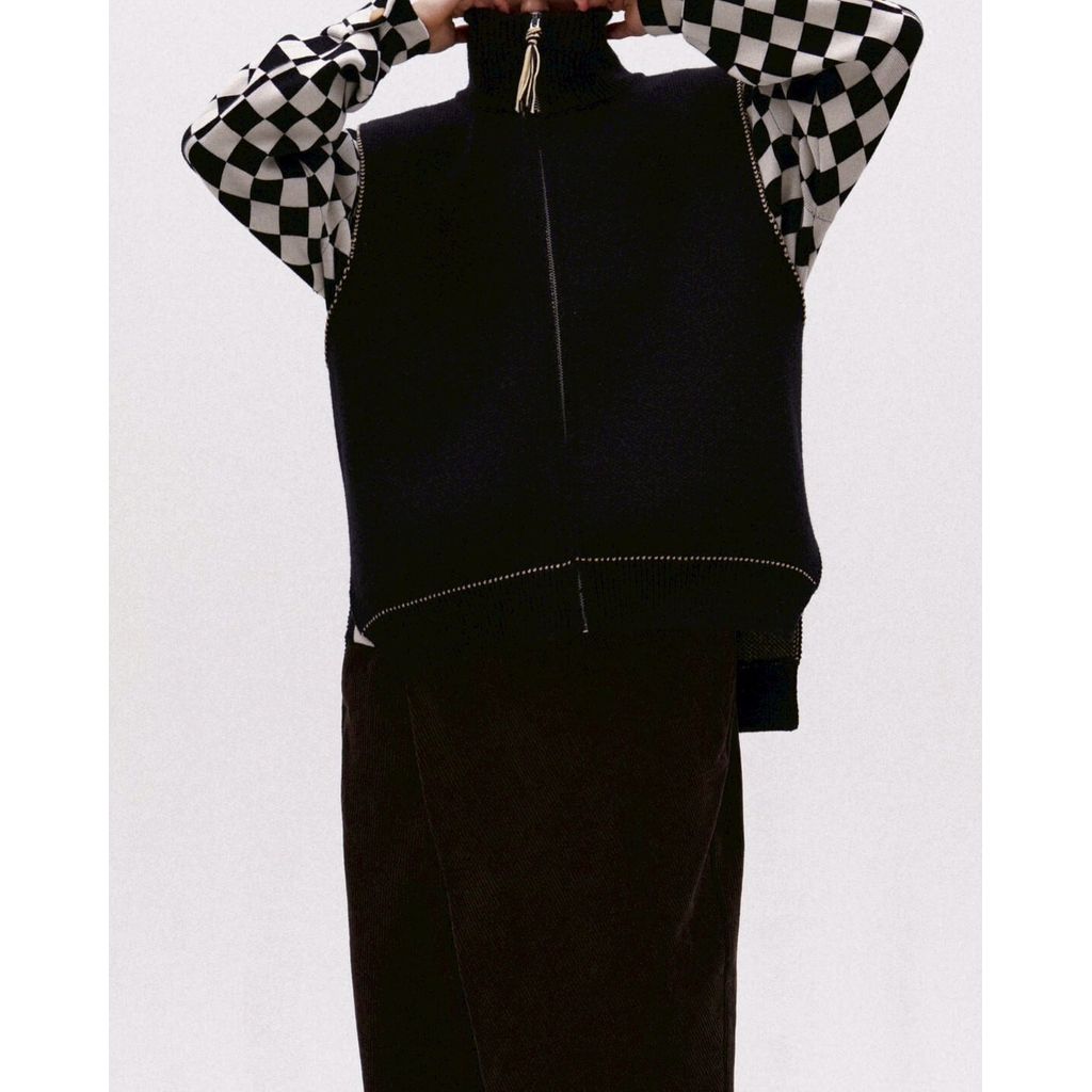 AMBERGLEAM Fringe knit Vest