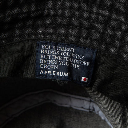 APPLEBUM “APPLE LOGO" DENIM BUCKET HAT [BLACK]