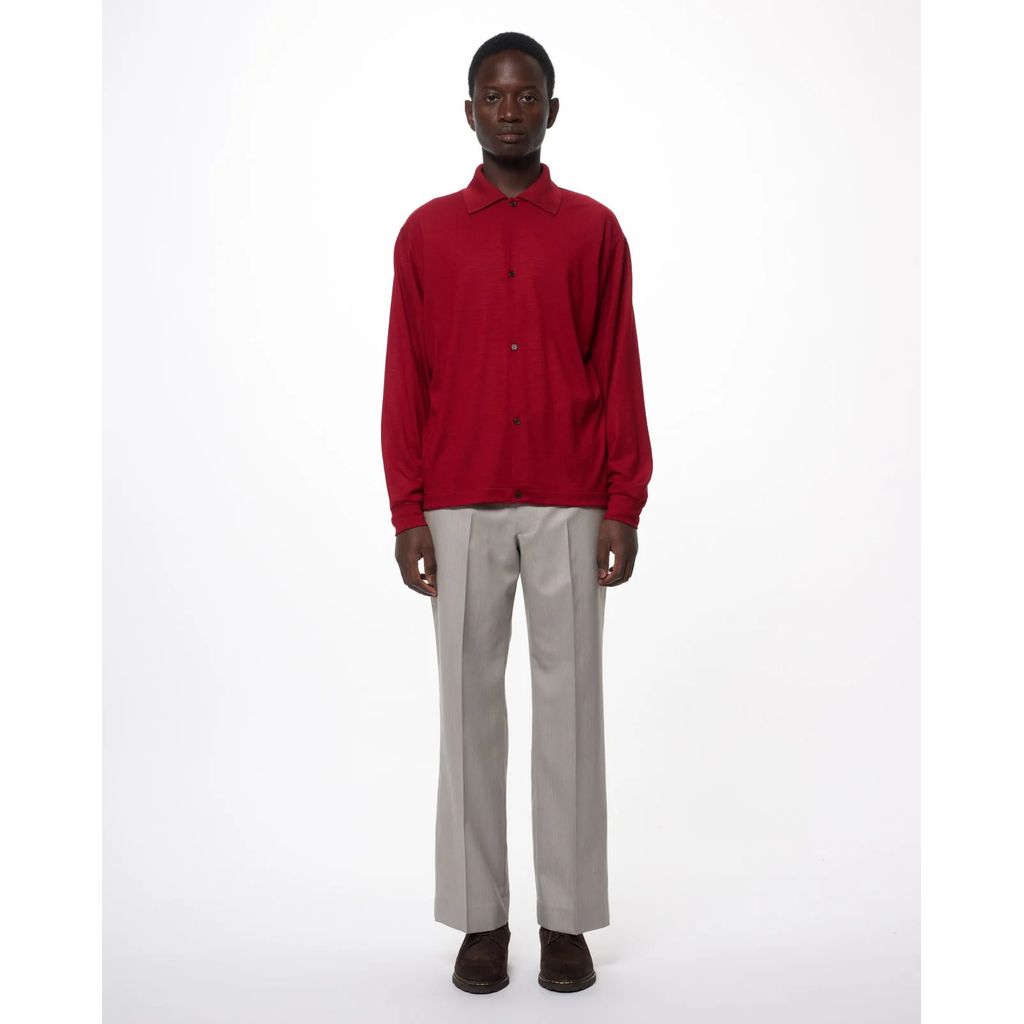 marka  Super 100s Washable Wool Jersey / Shirt Cardigan