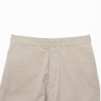 YAECA Chino Cloth Trousers Wide Tapered BEIGE