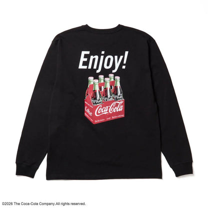 NEW ERA  長袖 ウォッシュド コットン Tシャツ Coca-Cola コカ･コーラ ブラック